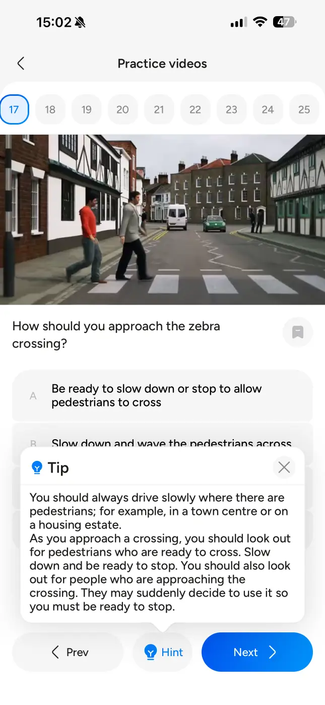 Lerny — driving theory test app screen 4