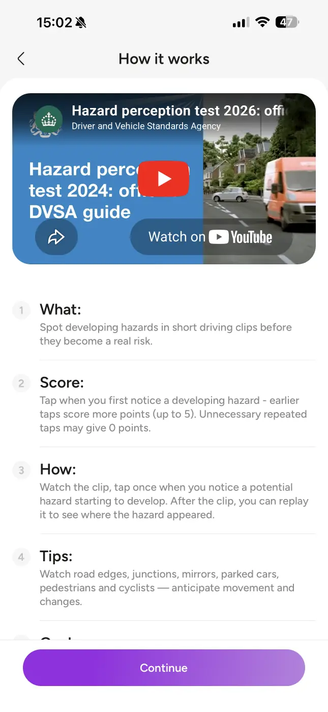 Lerny — driving theory test app screen 5